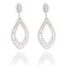 Brinco Luna Cristal Ouro Branco