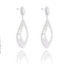 Brinco Luna Cristal Ouro Branco