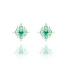 Brinco Etoile Cristal Turmalina Ouro Amarelo 18K