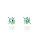 Brinco Etoile Cristal Turmalina Ouro Amarelo 18K