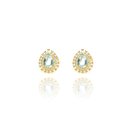 Brinco Tibet com Cristal Erinite Ouro Amarelo 18K