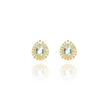 Brinco Tibet com Cristal Erinite Ouro Amarelo 18K