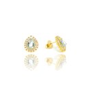 Brinco Tibet com Cristal Erinite Ouro Amarelo 18K