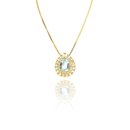 Colar Tibet com Cristal Erinite Ouro Amarelo 18K