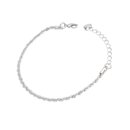 Pulseira Cordão Baiano Ouro Branco