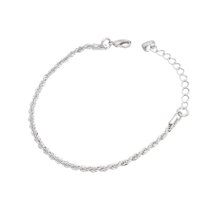 Pulseira Cordão Baiano Ouro Branco