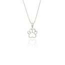 Colar Patinha Pet em Ouro Branco