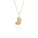 Colar Meu Lindo Gato Ouro Amarelo 18K