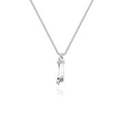 Colar Figa Cravejado Ouro Branco