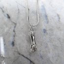 Colar Figa Cravejado Ouro Branco