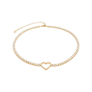 Colar Choker Heart Dourado