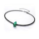 Colar Choker Gota Cristal  Esmeralda Jasmin