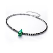 Colar Choker Gota Cristal  Esmeralda Jasmin