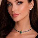 Colar Choker Gota Cristal  Esmeralda Jasmin