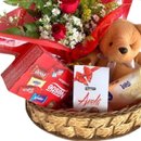 Cesta Flores e Chocolates