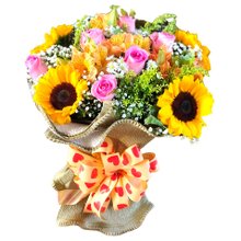 Buque Luxo Mix de Flores