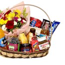 Cesta Lanche da Tarde Com Flores