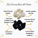 Kit Cuidado Cabelos Touca + 2 Scrunchies + Caixa