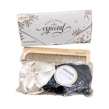 Kit Anti-Frizz Pente de Bambú e Scrunchies 