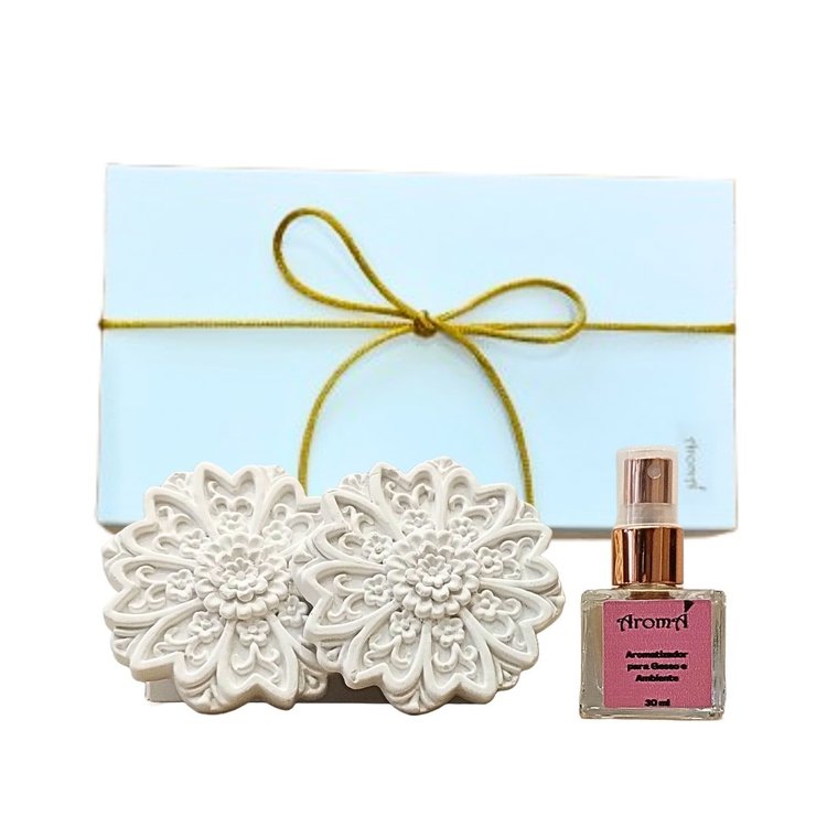 Kit Floratta 2 Gessos Grandes e Aromatizador Premium