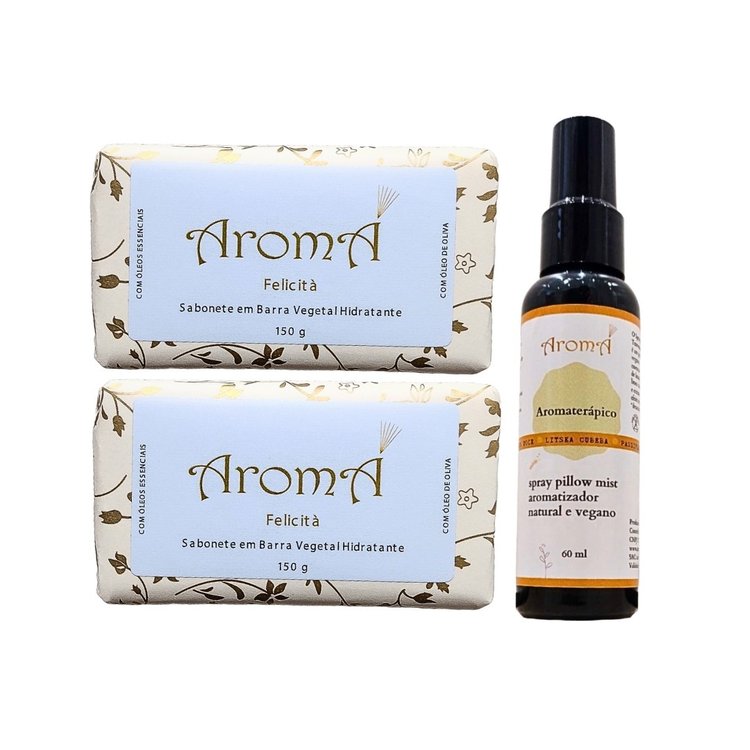 Kit Bem Estar 2 Sabonetes Felicità + Pillow Mist