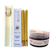 Kit Relax Aromá: Escalda Pés + Incensário + 10 Incenso