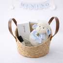 Kit Nascimento Maternidade Menino Aromá Cesto Carnaúba