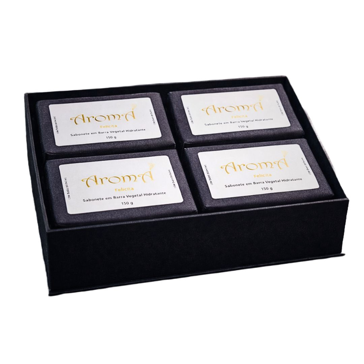 Kit Felicità Masculino Aromá Cx 4 Sabonetes Barra 150g