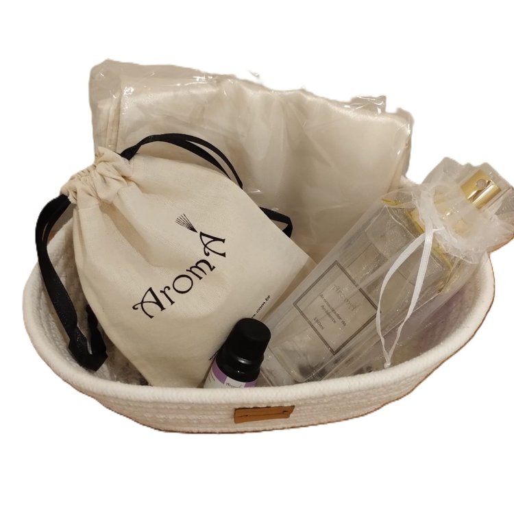 Kit Lavanda Premium Aromá, Aromatizador, Fronha, Sache