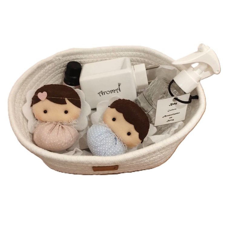 Kit Nascimento Gêmeos Luxo Aromatizador Baby Aromá
