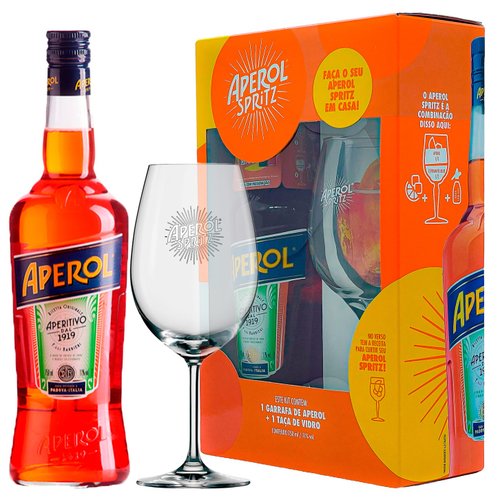 Combo Aperitivo Aperol 750ml e Taça