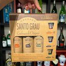 Kit Cachaça Santo Grau Clássicas 375ml + 3 Copos