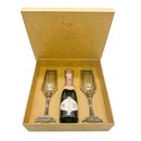 Kit Presente Chandon Baby Brut Rosé + 2 Taças