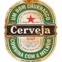 Placa Decorativa em MDF - Um Bom Churrasco e Cerveja