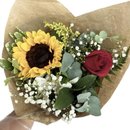 Buquê Com Girassol e Rosa