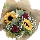 Buquê Rosas e Girassóis