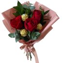 Buquê 3 Rosas com chocolate 